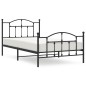 vidaXL Estructura de cama con cabecero y estribo metal negro 100x200cm vidaXL Estructura de cama con cabecero y estribo metal negro 100x200cm