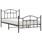 vidaXL Estructura de cama con cabecero y estribo metal negro 100x200cm vidaXL Estructura de cama con cabecero y estribo metal negro 100x200cm