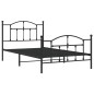 vidaXL Estructura de cama con cabecero y estribo metal negro 100x200cm vidaXL Estructura de cama con cabecero y estribo metal negro 100x200cm