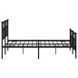 vidaXL Estructura de cama cabecero y pie de cama metal negro 150x200cm vidaXL Estructura de cama cabecero y pie de cama metal negro 150x200cm