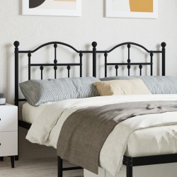 vidaXL Cabecero de metal negro 135 cm