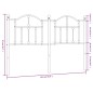 vidaXL Cabecero de metal negro 135 cm vidaXL Cabecero de metal negro 135 cm