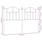 vidaXL Cabecero de metal negro 150 cm vidaXL Cabecero de metal negro 150 cm