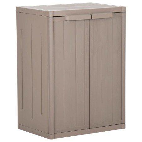 vidaXL Armario almacenaje de jardín PP apariencia madera 65x45x88 cm