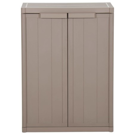 vidaXL Armario almacenaje de jardín PP apariencia madera 65x45x88 cm