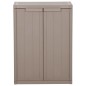 vidaXL Armario almacenaje de jardín PP apariencia madera 65x45x88 cm