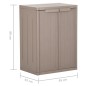 vidaXL Armario almacenaje de jardín PP apariencia madera 65x45x88 cm