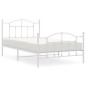 vidaXL Estructura cama metal con cabecero y pie cama blanca 100x200 cm vidaXL Estructura cama metal con cabecero y pie cama blanca 100x200 cm