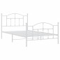 vidaXL Estructura cama metal con cabecero y pie cama blanca 100x200 cm vidaXL Estructura cama metal con cabecero y pie cama blanca 100x200 cm