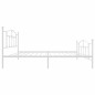 vidaXL Estructura cama metal con cabecero y pie cama blanca 100x200 cm vidaXL Estructura cama metal con cabecero y pie cama blanca 100x200 cm