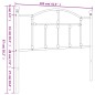 vidaXL Cabecero de metal blanco 100 cm vidaXL Cabecero de metal blanco 100 cm