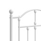 vidaXL Cabecero de metal blanco 135 cm vidaXL Cabecero de metal blanco 135 cm