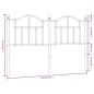 vidaXL Cabecero de metal blanco 135 cm vidaXL Cabecero de metal blanco 135 cm