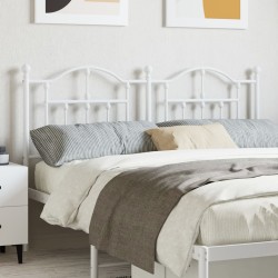 vidaXL Cabecero de metal blanco 150 cm