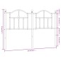 vidaXL Cabecero de metal blanco 150 cm vidaXL Cabecero de metal blanco 150 cm
