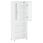 vidaXL Aparador alto madera contrachapada blanco 69,5x34x180 cm