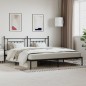 vidaXL Estructura de cama con cabecero metal negro 193x203 cm vidaXL Estructura de cama con cabecero metal negro 193x203 cm