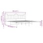 vidaXL Estructura de cama con cabecero metal negro 193x203 cm vidaXL Estructura de cama con cabecero metal negro 193x203 cm