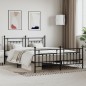 vidaXL Estructura de cama cabecero y pie de cama metal negro 183x213cm vidaXL Estructura de cama cabecero y pie de cama metal negro 183x213cm