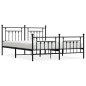 vidaXL Estructura de cama cabecero y pie de cama metal negro 183x213cm vidaXL Estructura de cama cabecero y pie de cama metal negro 183x213cm