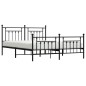 vidaXL Estructura de cama cabecero y pie de cama metal negro 183x213cm vidaXL Estructura de cama cabecero y pie de cama metal negro 183x213cm