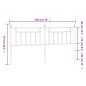vidaXL Cabecero de metal negro 193 cm vidaXL Cabecero de metal negro 193 cm