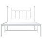 vidaXL Estructura de cama de metal con cabecero blanco 100x200 cm