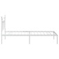 vidaXL Estructura de cama de metal con cabecero blanco 100x200 cm