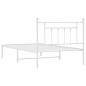 vidaXL Estructura de cama de metal con cabecero blanco 100x200 cm