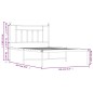 vidaXL Estructura de cama de metal con cabecero blanco 100x200 cm