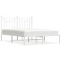 vidaXL Estructura de cama de metal con cabecero blanca 150x200 cm vidaXL Estructura de cama de metal con cabecero blanca 150x200 cm