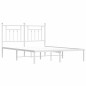 vidaXL Estructura de cama de metal con cabecero blanca 150x200 cm vidaXL Estructura de cama de metal con cabecero blanca 150x200 cm