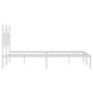 vidaXL Estructura de cama de metal con cabecero blanca 150x200 cm vidaXL Estructura de cama de metal con cabecero blanca 150x200 cm