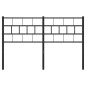 vidaXL Cabecero de metal negro 135 cm