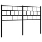 vidaXL Cabecero de metal negro 135 cm