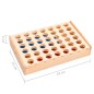vidaXL Juego de 4 en raya madera macizo 24x15x4 cm vidaXL Juego de 4 en raya madera macizo 24x15x4 cm