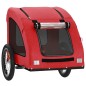 vidaXL Remolque de bicicleta mascotas hierro tela Oxford rojo vidaXL Remolque de bicicleta mascotas hierro tela Oxford rojo