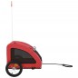 vidaXL Remolque de bicicleta mascotas hierro tela Oxford rojo vidaXL Remolque de bicicleta mascotas hierro tela Oxford rojo