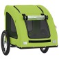 vidaXL Remolque de bicicleta mascotas hierro tela Oxford verde