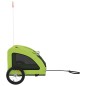 vidaXL Remolque de bicicleta mascotas hierro tela Oxford verde