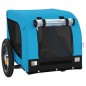 vidaXL Remolque de bicicleta mascotas hierro tela Oxford azul negro vidaXL Remolque de bicicleta mascotas hierro tela Oxford azul negro