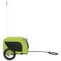 vidaXL Remolque de bicicleta mascotas hierro tela Oxford verde negro