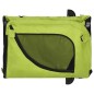 vidaXL Remolque de bicicleta mascotas hierro tela Oxford verde negro