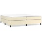 vidaXL Estructura de cama box spring cuero sintético crema 200x200 cm vidaXL Estructura de cama box spring cuero sintético crema 200x200 cm