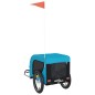 vidaXL Remolque de bicicleta mascotas hierro tela Oxford azul negro vidaXL Remolque de bicicleta mascotas hierro tela Oxford azul negro