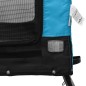 vidaXL Remolque de bicicleta mascotas hierro tela Oxford azul negro vidaXL Remolque de bicicleta mascotas hierro tela Oxford azul negro