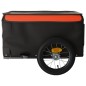 vidaXL Remolque para bicicleta hierro negro y naranja 30 kg vidaXL Remolque para bicicleta hierro negro y naranja 30 kg