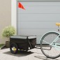 vidaXL Remolque para bicicleta hierro negro y gris 30 kg vidaXL Remolque para bicicleta hierro negro y gris 30 kg