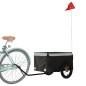 vidaXL Remolque para bicicleta hierro negro y gris 30 kg vidaXL Remolque para bicicleta hierro negro y gris 30 kg