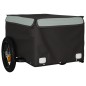 vidaXL Remolque para bicicleta hierro negro y gris 30 kg vidaXL Remolque para bicicleta hierro negro y gris 30 kg